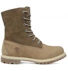 Ботинки Timberland Authenitcs Teddy Fleece Waterproof Fold-Down Beige зимние