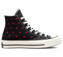 Кеды Converse Chuck Taylor 70 High Embroidered Lips Black