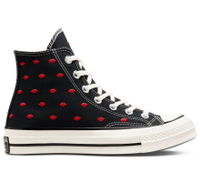 Кеды Converse Chuck Taylor 70 High Embroidered Lips Black