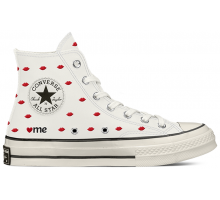 Кеды Converse Chuck Taylor 70 High Embroidered Lips White