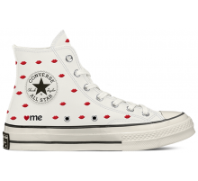 Кеды Converse Chuck Taylor 70 High Embroidered Lips White