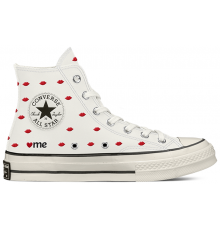 Кеды Converse Chuck Taylor 70 High Embroidered Lips White
