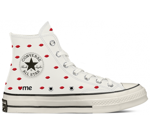 Кеды Converse Chuck Taylor 70 High Embroidered Lips White