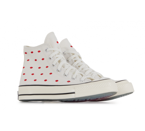 Кеды Converse Chuck Taylor 70 High Embroidered Lips White