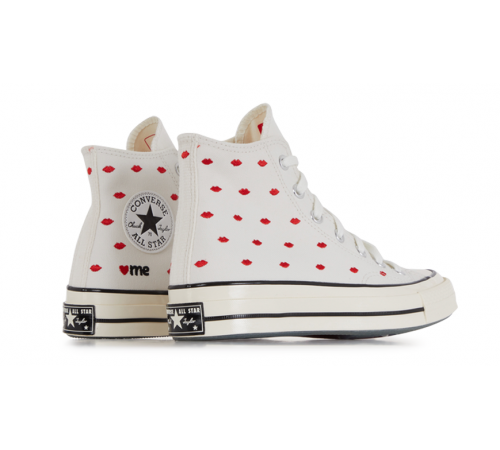 Кеды Converse Chuck Taylor 70 High Embroidered Lips White