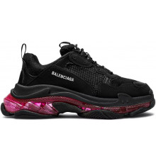 Кроссовки Balenciaga Triple S Clear Sole Black Pink Neon