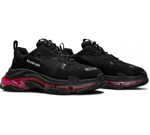 Кроссовки Balenciaga Triple S Clear Sole Black Pink Neon
