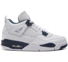 Nike Air Jordan 4 Retro White Dark Blue