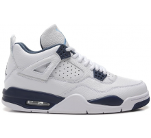 Nike Air Jordan 4 Retro White Dark Blue