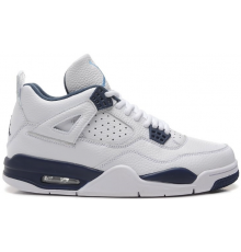 Nike Air Jordan 4 Retro White Dark Blue