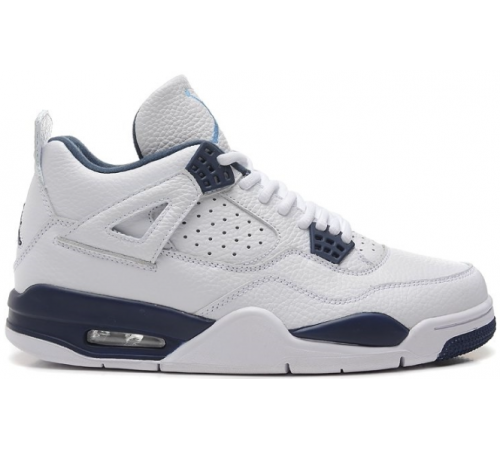 Nike Air Jordan 4 Retro White Dark Blue