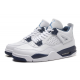 Nike Air Jordan 4 Retro White Dark Blue