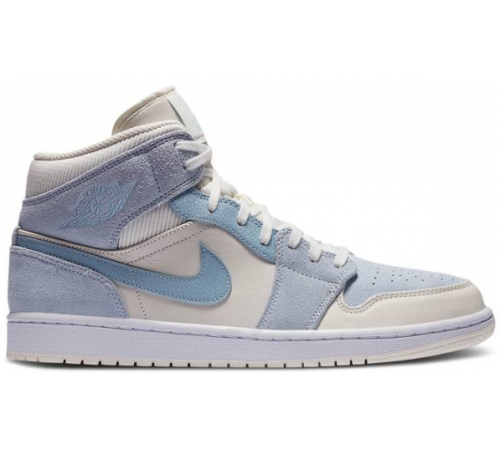 Кроссовки Nike Air Jordan 1 Mid Sail Light Blue