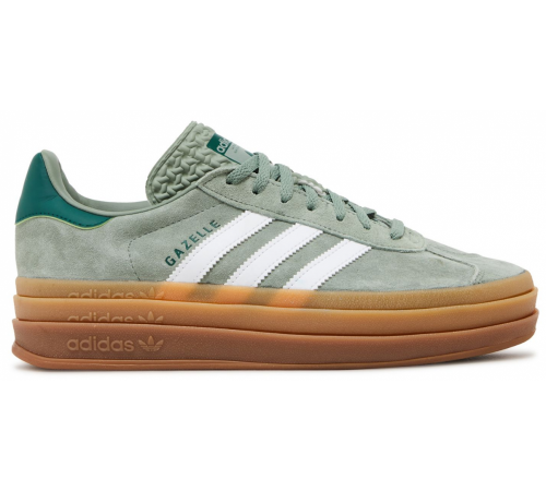 Adidas Gazelle Bold Silver Green Gum