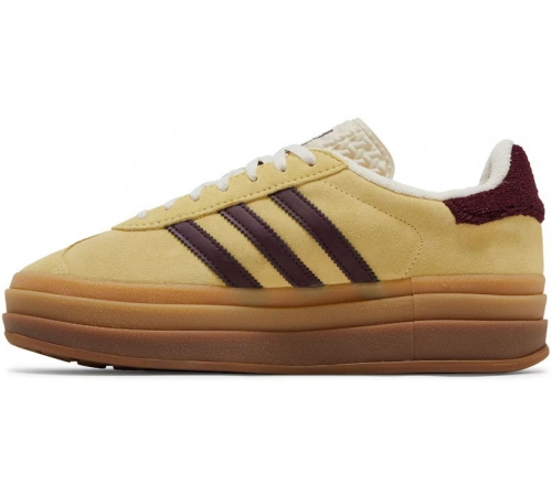 Adidas Gazelle Bold Almost Yellow Maroon