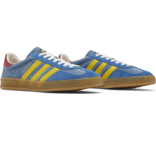 Кроссовки Adidas Gazelle Og x Gucci Light Blue Suede