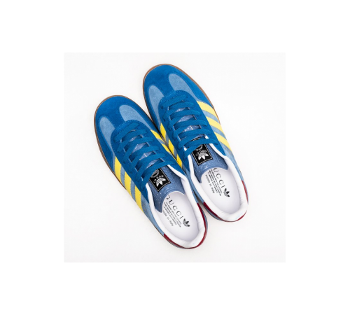 Кроссовки Adidas Gazelle Og x Gucci Light Blue Suede