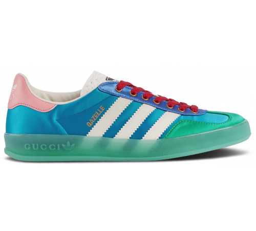 Кроссовки Adidas Gazelle x Gucci Light Blue Silk