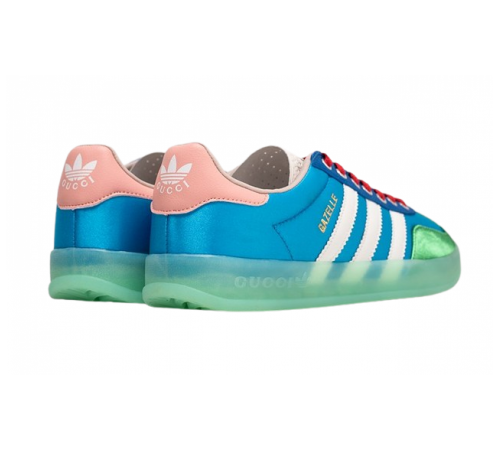 Кроссовки Adidas Gazelle x Gucci Light Blue Silk