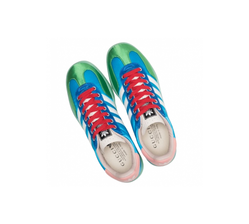 Кроссовки Adidas Gazelle x Gucci Light Blue Silk