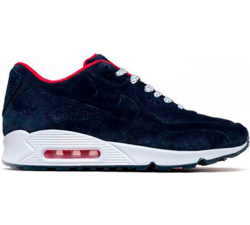 Кроссовки Nike Air Max 90 VT Navy Blue Red White зимние на меху