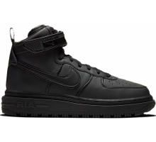 Кроссовки Nike Air Force 1 Mid Gore Tex All Black зимние на меху