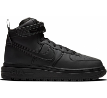 Кроссовки Nike Air Force 1 Mid Gore Tex All Black зимние на меху