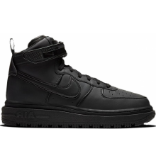 Кроссовки Nike Air Force 1 Mid Gore Tex All Black зимние на меху