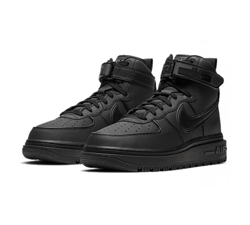 Кроссовки Nike Air Force 1 Mid Gore Tex All Black зимние на меху