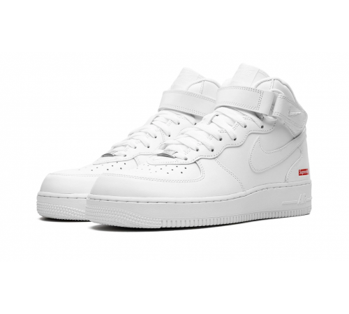 Кроссовки Nike Air Force 1 Mid Supreme Mini Box Logo White
