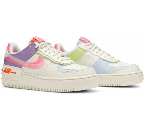 Nike Air Force 1 Low Shadow Double Swoosh Sail Pink Purple