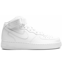 Nike Air Force 1 07 Mid Triple White зимние на меху