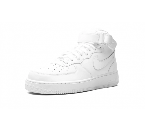 Nike Air Force 1 07 Mid Triple White зимние на меху