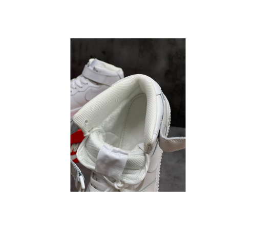 Nike Air Force 1 07 Mid Triple White зимние на меху