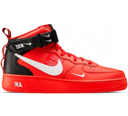 Nike Air Force 1 07 Mid LV8 Utility Red Black