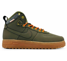 Кроссовки Nike Air Force 1 Lunar Duckboot Khaki зимние на меху