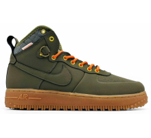Кроссовки Nike Air Force 1 Lunar Duckboot Khaki зимние на меху