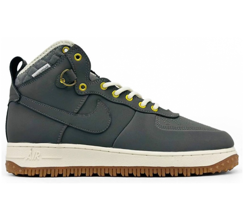 Кроссовки Nike Air Force 1 Lunar Duckboot Grey зимние на меху