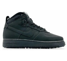 Кроссовки Nike Air Force 1 Lunar Duckboot Black зимние на меху