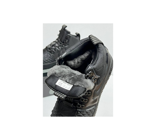 Nike Air Force 1 Duckboot черные зимние на меху