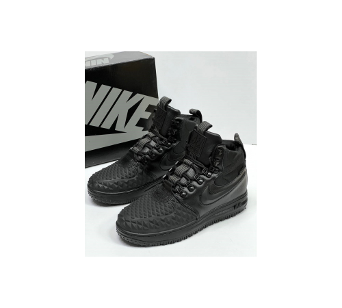 Nike Air Force 1 Duckboot черные зимние на меху