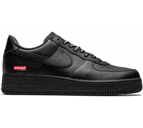 Кроссовки Nike Air Force 1 Low Supreme Mini Box Logo черные