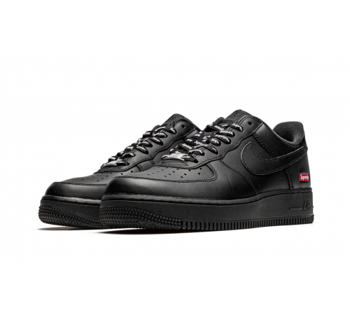 Кроссовки Nike Air Force 1 Low Supreme Mini Box Logo черные