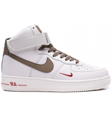 Nike Air Force 1 07 LV8 Mid White Grey с мехом