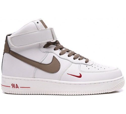 Nike Air Force 1 07 LV8 Mid White Grey с мехом
