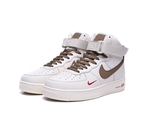Nike Air Force 1 07 LV8 Mid White Grey с мехом