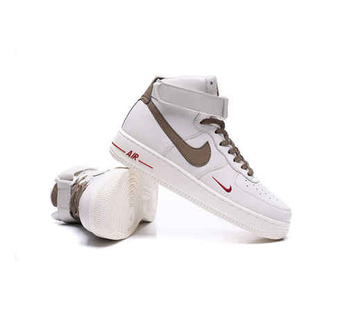 Nike Air Force 1 07 LV8 Mid White Grey с мехом