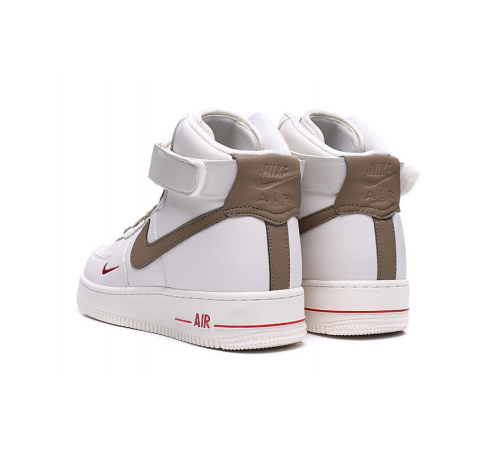 Nike Air Force 1 07 LV8 Mid White Grey с мехом